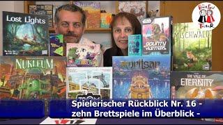 Spielerischer Rückblick Nr. 16 - zehn Brettspiele im Überblick - Brettspiel - Die Brettspieltester