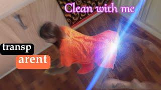 clean the dirty floor with me: transparent cleaning.