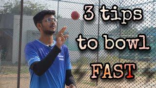 TOP 3 Tips to bowl FAST? by my cricket buddy