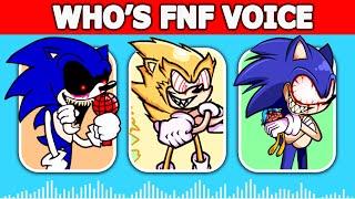 Guess Character by Their VOICE | ALL SONIC ( Friday Night Funkin)