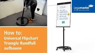 How to: Universal Flipchart Triangle Rundfuß aufbauen