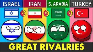 Israel vs Iran vs Saudi Arabia vs Turkey - Country Comparison 2025