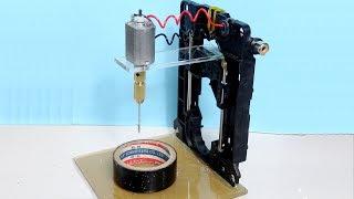 How to make SUPER Mini Drill Press Table using Scrap CD Rom driver