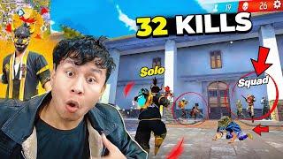 32 Kills in Solo Vs Squad with Golden Sakura  FF Indian Server - Tonde Gamer