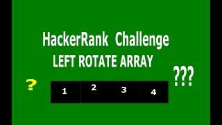 Solve HackerRank Coding Challenge in Java | Left Rotate Array | Solution