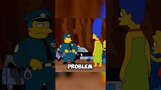 Road Collapse Traps Marge’s Car Underground! #shorts #cartoon #simpsons