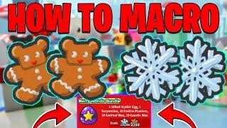 HOW TO MACRO GINGERBREAD and SNOWFLAKES (Easy) | Bee Swarm Simulator