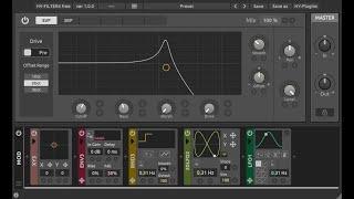 HY Filter4 - Free VST / AU (+Linux) semi-modular filter plugin.