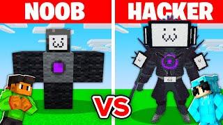 NOOB vs HACKER: I Cheated In a UPGRADED TITAN TV MAN Build Challenge!