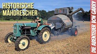 Historische Mähdrescher im Einsatz | Fahr | Claas Columbus | Claas Junior Automatic | Oldtimer