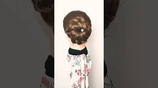 braided bunstyle weeding style, ️ #hairstyle#braidsbun#easyhairstyle#hairtok#naturalhair#explore