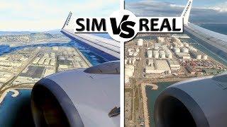 Simulator vs Real - X-Plane 11 and real landing footage comparison