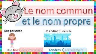 Le nom commun et le nom propre