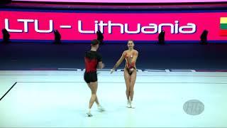 Lithuania (LTU) - 2021 Aerobic Worlds, Baku (AZE) Qualifications Mixed Pair