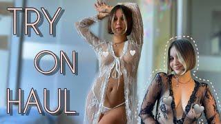 Transparent  Robes | Sexy Lingerie Try on With Effy [4K]