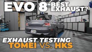 Mitsubishi Evo 8 Exhausts: TOMEI Expreme vs HKS Super Turbo and HKS Silent Power