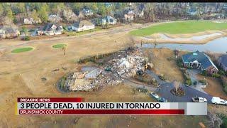 Brunswick County tornado destroyed homes, mangled power lines