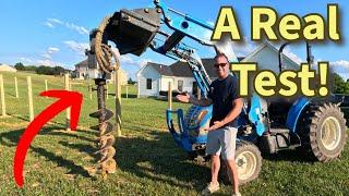 Tractor VS Skid Steer Auger- Digging Fence Post