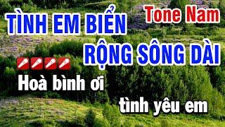 Tình Em Biển Rộng Sông Dài Karaoke Tone Nam ( Am ) Cha Cha Cha