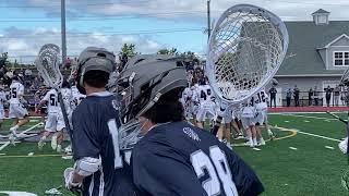 Rumson-Fair Haven celebrates its 2021 Boys Lacrosse Shore Conference Tournament championship.