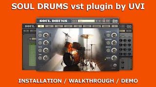 SOUL DRUMS vst plugin by UVI | Installation and DEMO with Midi Drums