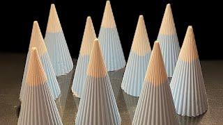 blue baking soda cones ️ ASMR