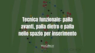 Tecnica funzionale per il calcio: palla avanti, palla dietro e palla nello spazio per l'inserimento