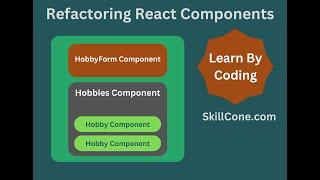 Refactoring React component into smaller components React Tutorial (Learn by Coding)