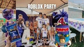 SÚPER FIESTA ROBLOX DE MATEO | cumpleaños #4 + ABRIENDO REGALOS!