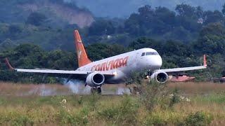 A donde tan apurado capitán? aterrizaje y despegue en Valera, Embraer 190