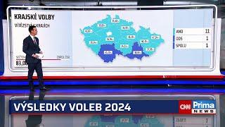 Výsledky voleb 2024: ANO drtivě vítězí, Piráti pohořeli. Kde uspělo Spolu či Stačilo?