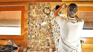 Fireplace Mosaic / LOG CABIN Building (S4 Ep20)