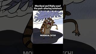 Mordecai and Rigby used the park-altering notebook #shorts #regular