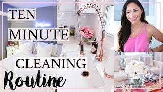 TEN MINUTE EVERYDAY CLEANING ROUTINE | SPEED CLEAN WITH ME | Alexandra Beuter