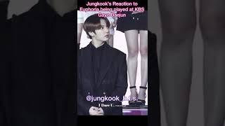 Jungkook’s cute reaction to Euphoria being played at KBS Gayo Daejun