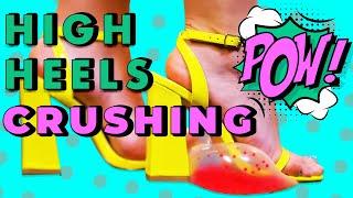 Crushing Crunchy and Soft Things by High Heels: Experimenting with High Heels