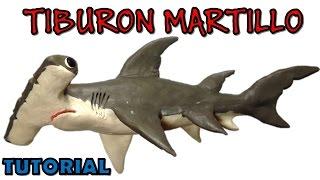 Como hacer un tiburon martillo de plastilina / How to make a hammerhead shark with clay