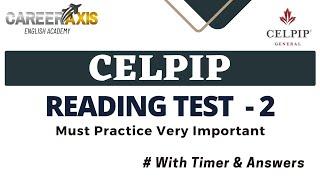 Celpip Reading Mock Test - 2 | Celpip Reading Practice Test