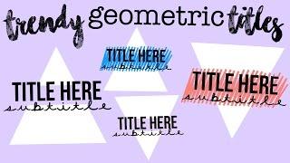 Geometric Triangle Titles | Green Screen