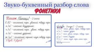 ЗВУКО-БУКВЕННЫЙ РАЗБОР СЛОВА - ЛЕГКО / КАК СДЕЛАТЬ ФОНЕТИЧЕСКИЙ РАЗБОР СЛОВА / ЗВУКИ БУКВЫ