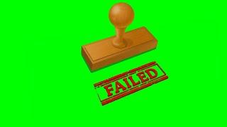 Top 4 stamps green screen animations effects | failed | sold out | approved | Error green screen