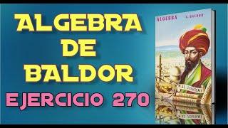 Algebra de Baldor Desde Cero - Ejercicio 270 - Ejercicios 1 al 10 de 26