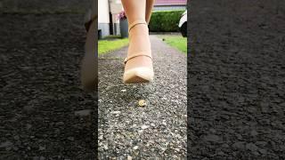 Crushing empty snail shell with Stiletto High Heels #crush #legs #foot #shorts #shoes #asmr