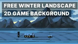 Free Winter Landscape Pixel Art for Game