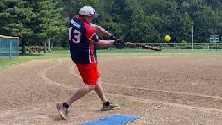 Some swings with my Miken Ultra Big Cat & Easton Helmer Senior Softball Bats