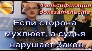 Фальсификация доказательств по делу. Что делать если сторона мухлюет, а судья нарушает Закон?