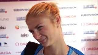 Tetyana Ptashkina (UKR) after winning Bronze in the Triple Jump