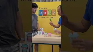 Magic cup trick with Munchi Chino Babychino cups