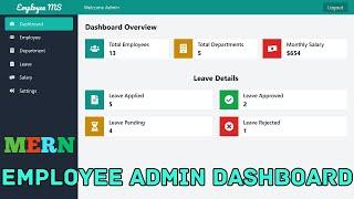 Building Admin Dashboard for Employee Management System using MERN Stack (Part 3)