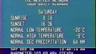 The Weather Network Timmins Sat Dec 28, 1991